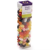 Large plastic flip-top candy dispenser filled with Jelly Belly® jelly...
