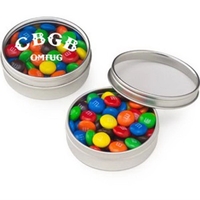 Small Round Window Tin / Candy Coated Chocolate