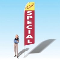 Advertising banner flag package with 15 foot pole, printed flag and... from...