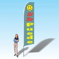 Advertising banner flag package with 15 foot pole, yes you can... from ASI...