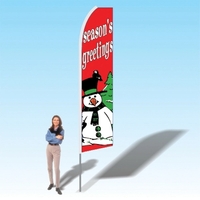 Advertising banner flag package with 15 foot pole, holidays themed printed......