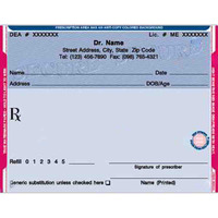 Secure Prescription Form Pad 4 1/4" x 5 1/2" - ... from ASI 52493 Ennis Inc /...