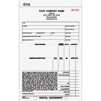 Carbonless rental agreement with three parts.... from ASI 52493 Ennis Inc