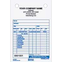 Dry cleaner register form, 4" x 6".... from ASI 52493 Ennis Inc