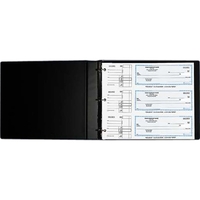 Black 3-ring check binder, 14" x 10". Blank.... from ASI 52493 Ennis Inc