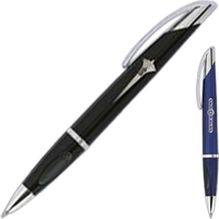 Medium ballpoint pen with black ink and polished chrome plated trim... from...
