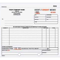 Carbonless three part ruled debit / credit memo.... from ASI 52493 ZZ DROPPED...