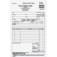 Carbonless general repair form with three parts.... from ASI 52493 ZZ DROPPED...