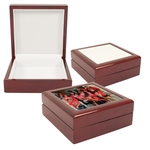 Jewelry Box w/ Sublimation Tile Lid - Square 6"