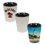 1.5 oz Two-Tone Black Ceramic Shot Glass