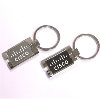 Rectangular shape chrome metal key holder... from ASI 74585 Nu Promo...