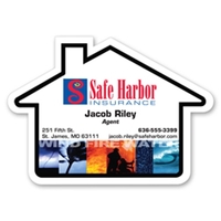 3 11/16" x 5 1/8" house shaped magnet with 4-color process... from ASI 68507...