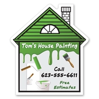 2 3/4" x 3 3/16" new house shaped magnet with four... from ASI 68507 The...