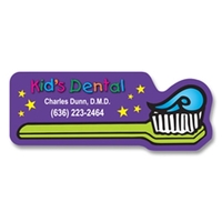 1 7/16" x 3 9/16" toothbrush shaped magnet with four color... from ASI 68507...