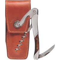 Customizable 4 1/2" waiter's corkscrew with vine wood handle and matte......