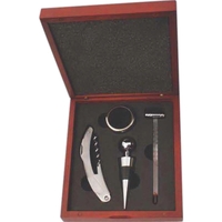 Celebration wine set with corkscrew knife, wine collar, thermometer and...