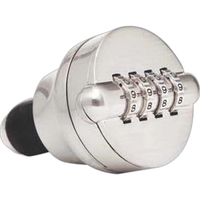 Combo Liquor/Wine Bottle Lock - Solid Stainless Steel