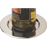 Pratique Wine Bottle Coasters, Stainless Steel, Set of 4