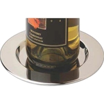 Pratique Wine Bottle Coasters, Stainless Steel, Set of 4