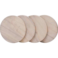 Sandstone Round Coaster, Natural Radiant, Set of 4