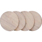 Sandstone Round Coaster, Natural Radiant, Set of 4