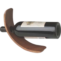 Curved Single Bottle Wood Stand