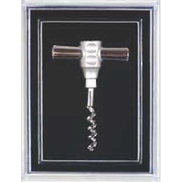 Miniature 1 3/8" x 1" electroplated pocket corkscrew lapel pin with... from...