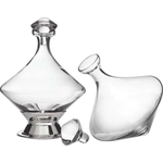 Orbital Decanter w/ Silver Plated Base & Crystal Stopper