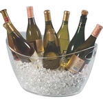 Colossus 8 Bottle Oval Bucket, Clear Acrylic