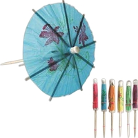 Multi-colored 4" cocktail umbrellas. Blank.... from ASI 55450 Franmara Inc