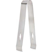 Customizable 4 3/4" brushed stainless steel condiment and ice tongs.... from...