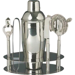 Side Bar Cocktail Shaker Set, Stainless Steel