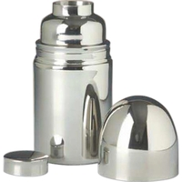 Bullet-shaped 5" x 2 5/8" 10-ounce stainless steel cocktail shaker with......
