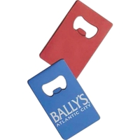 3 3/8" x 2 1/16" anodized aluminum credit card-shaped bottle opener.... from...