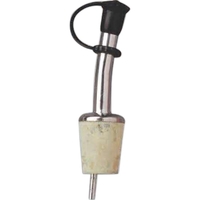 Bottle Pourer, Stainless With Agglomerate Cork, 2 to a Card