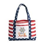 600D Stars & Stripes Patriotic Flag Tote Bag