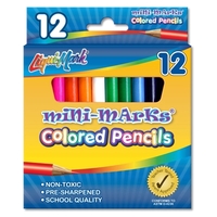 12 Pack of Mini Colored Pencils 3.5" Pre-Sharpened - Assorted... from ASI...