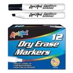 12 Pack Dry Erase Markers - Black - Chisel Tip