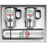 Steel City Windsor Collection - Three piece stainless steel beverage set......