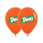 Helium Balloon 9" Latex Imprinted 2 Sides 2 Colors - Crystal