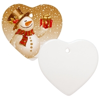 3" Ceramic Heart Ornament