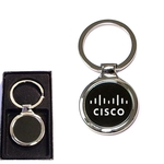Chrome metal key holder with gift case