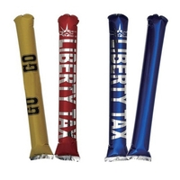 Inflatable cheering sticks made of PVC with a metallic finish.... from ASI...