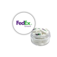 Twist top container with filled with printed breath mints and fresheners.......