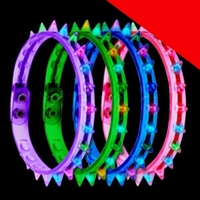 LED spike choker necklace, assorted.... from ASI 46531 ZZ DROPPED...