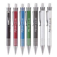 Click action ballpoint pen with rings at the base and top,... from ASI 90859...