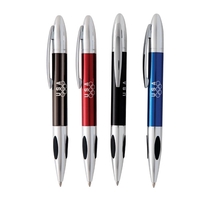 Twist action ballpoint pen made of aluminum with three inlaid comfort... from...