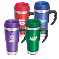 Contoured grip travel mug with closure top.... from ASI 31570 Advantage...