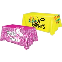 3-Sided Full Color Table Throw Cover fits 4' table