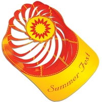 Spiral hat, made from high density white poster board, high gloss... from ASI...